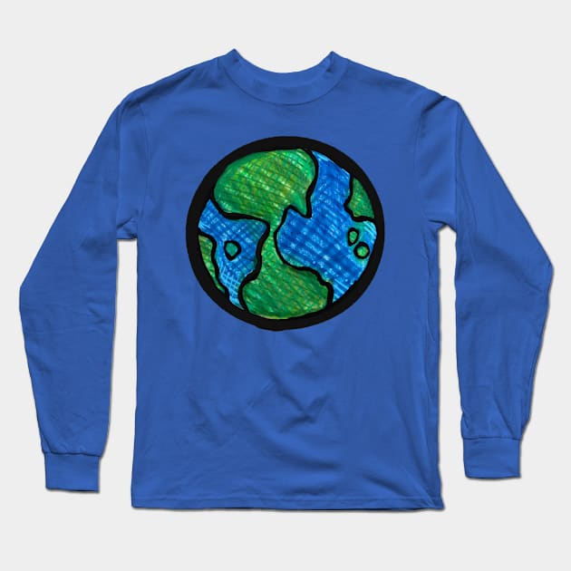 Mother Earth Sketch Long Sleeve T-Shirt by bubbsnugg